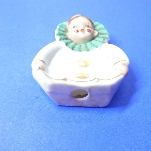 Clown Teabag Spoon Rest Vintage Japan Porcelain MCM - Picture 2 of 6